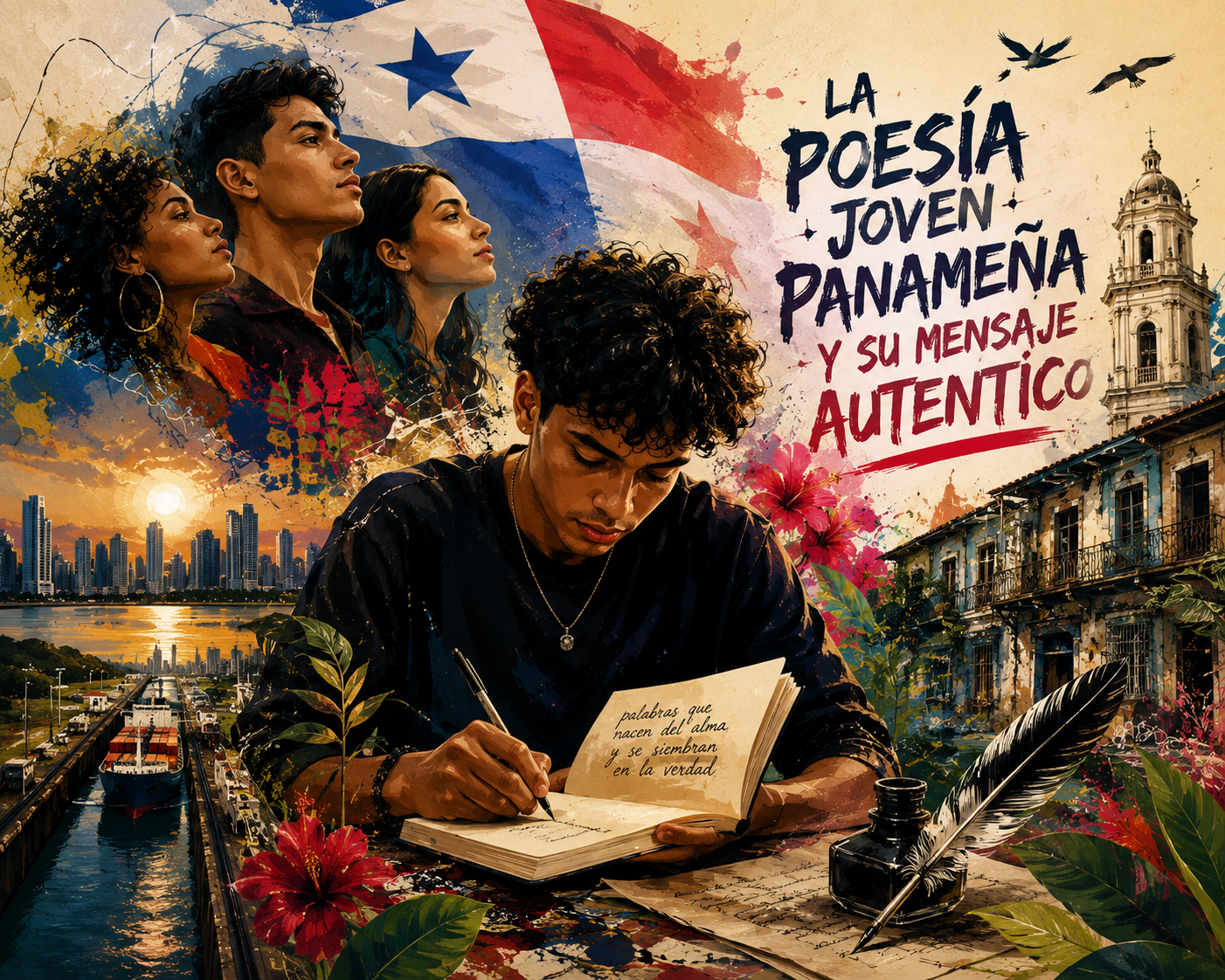 LA POESÍA JOVEN PANAMEÑA Y SU MENSAJE AUTENTICO | Foto: generada por ChatGPT
